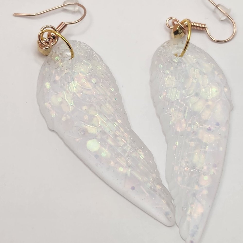 🤍🤍NEW Glitter White Large Wings - Wing and a Prayer Collection